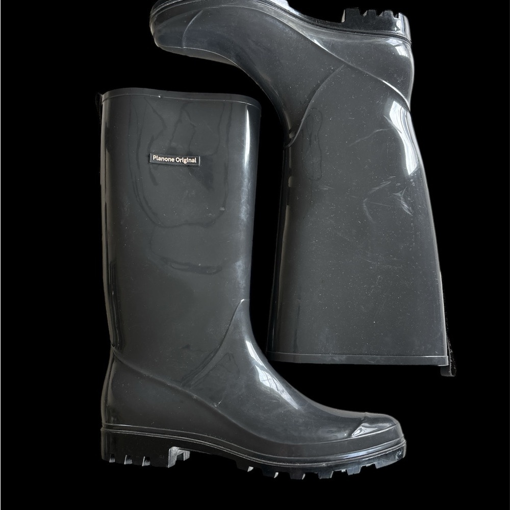 🍀Black Knee-High Winter Rain Boots with Waterproof Design